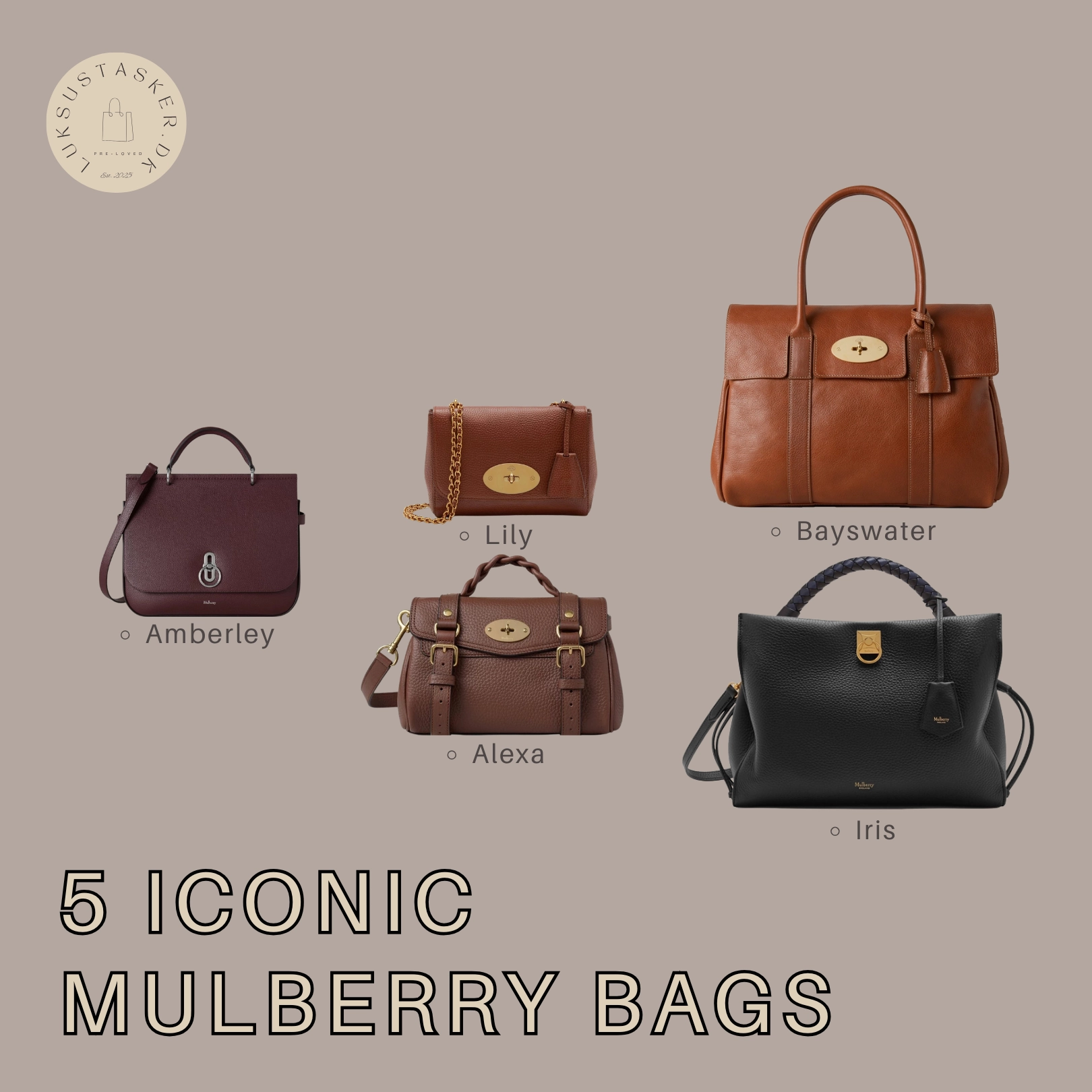 5 ikoniske Mulberry-tasker, der holder stilen i årtier