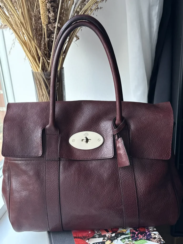 Mulberry Bayswater i Oxblood Natural Grain Leather
