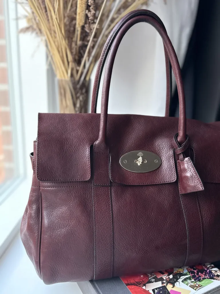 Mulberry Bayswater i Oxblood Natural Grain Leather
