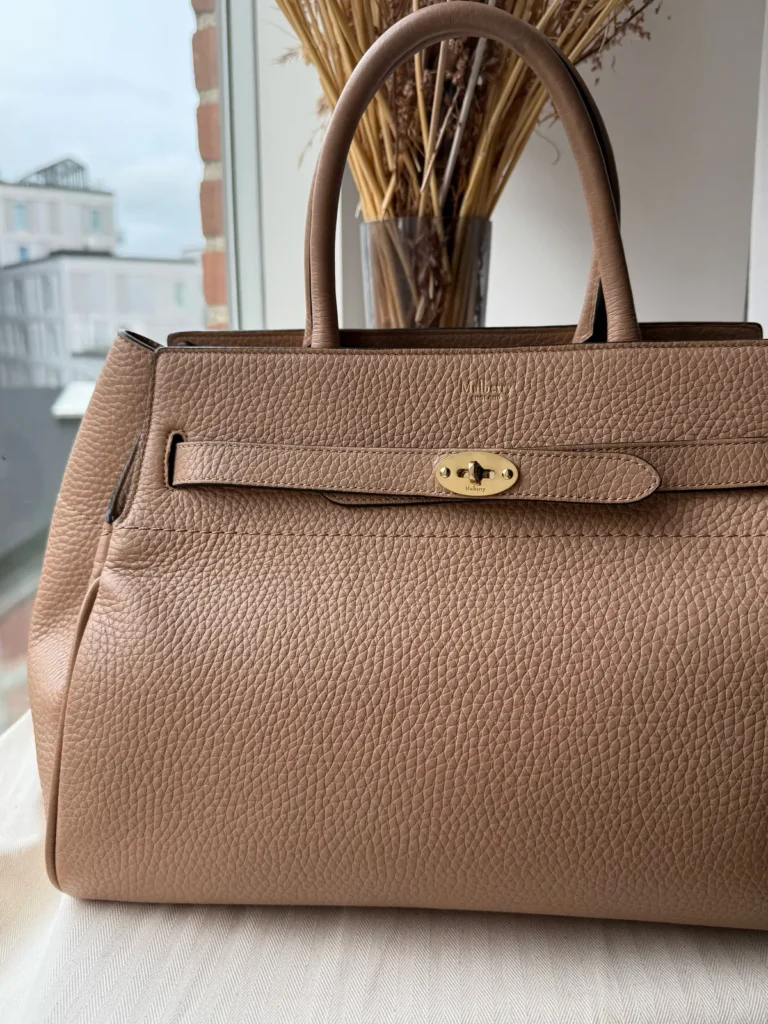 Mulberry Belted Bayswater med skulderrem – Maple Heavy Grain læder
