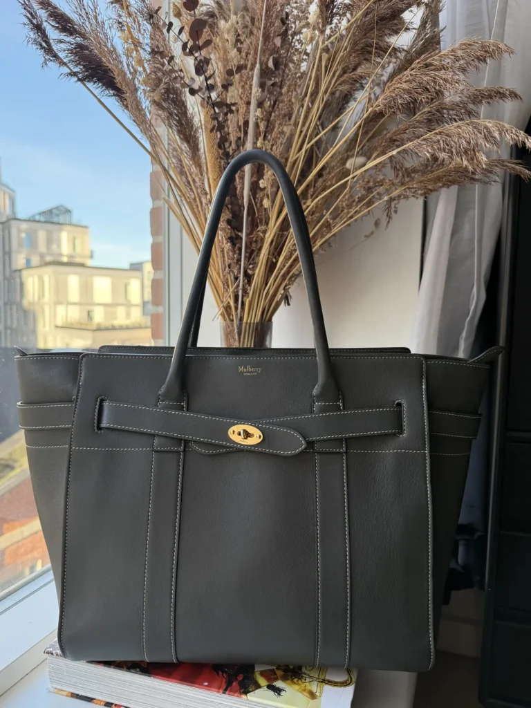 Mulberry Large Zipped Bayswater – Charcoal Grey Smooth Calf Leather