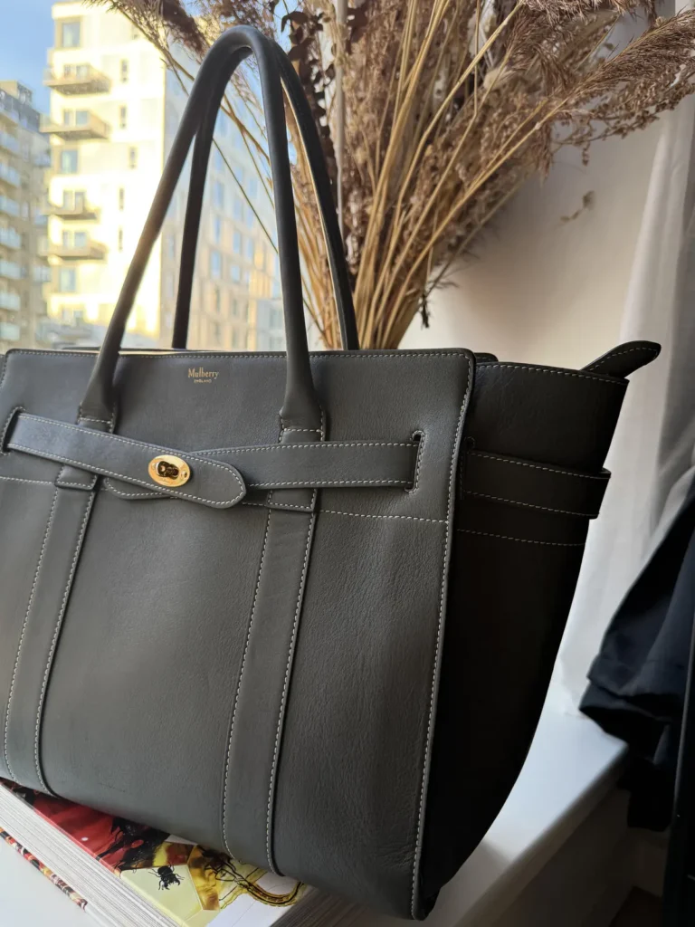 Mulberry Large Zipped Bayswater – Charcoal Grey Smooth Calf Leather