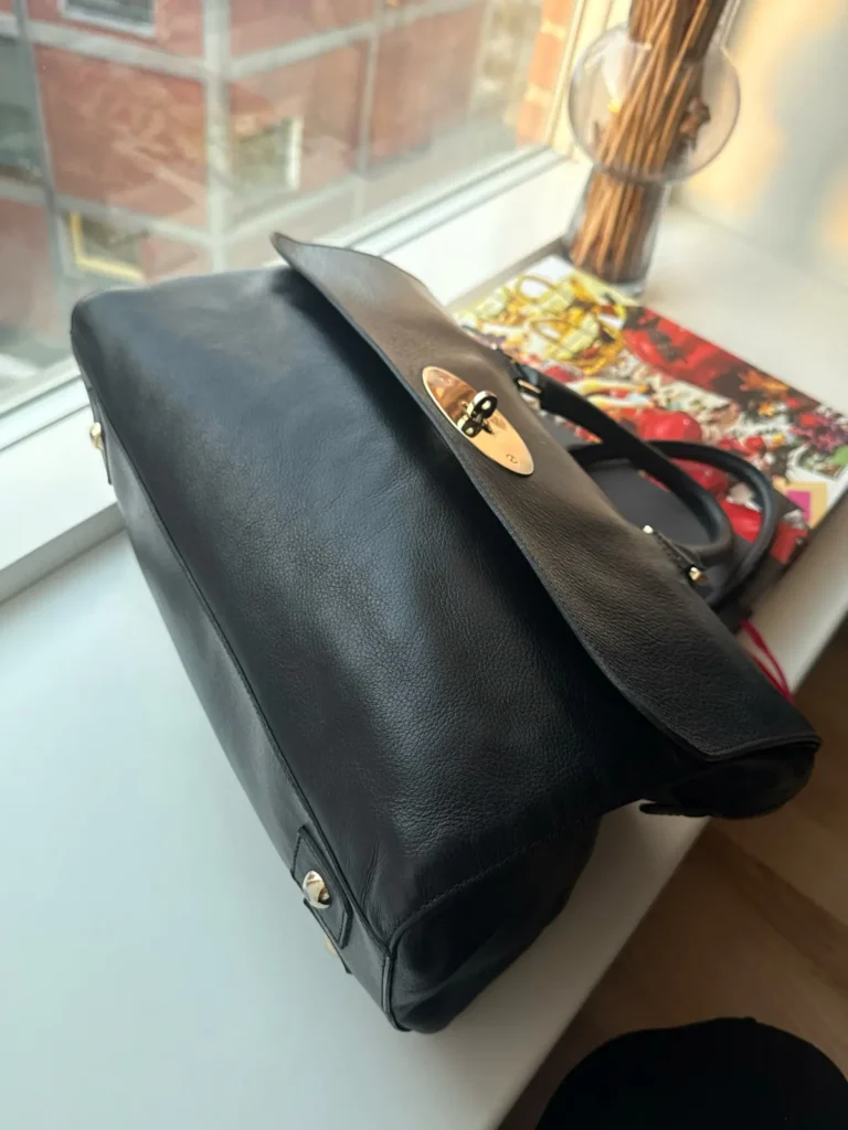 Mulberry Del Rey – Black – Grainy Print Leather