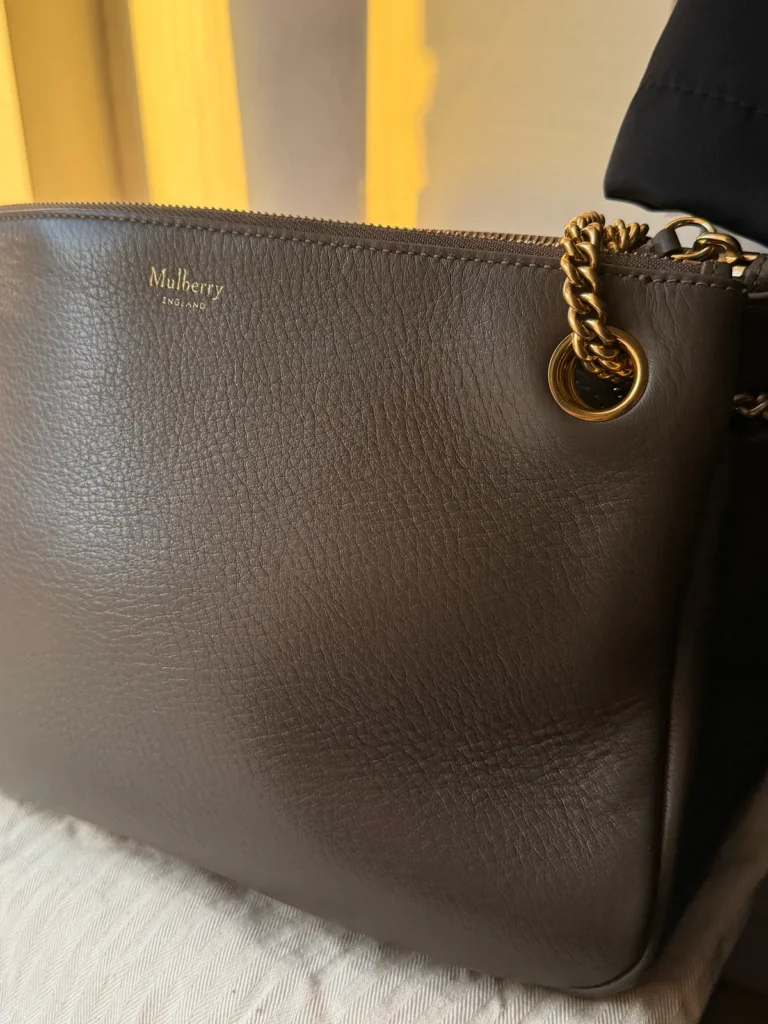 Mulberry Winsley – Clay – Smooth Calf Calfskin Leather – Adjustable Chain and Leather Shoulder Strap