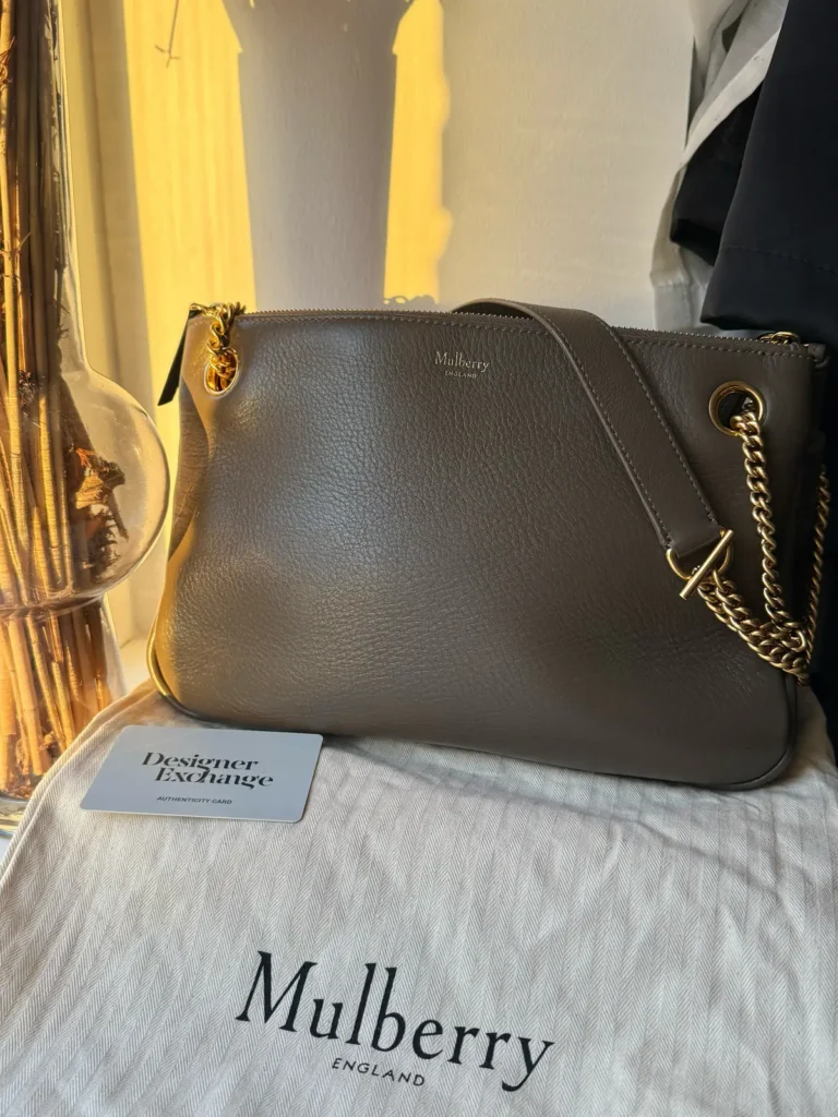 Mulberry Winsley – Clay – Smooth Calf Calfskin Leather – Adjustable Chain and Leather Shoulder Strap