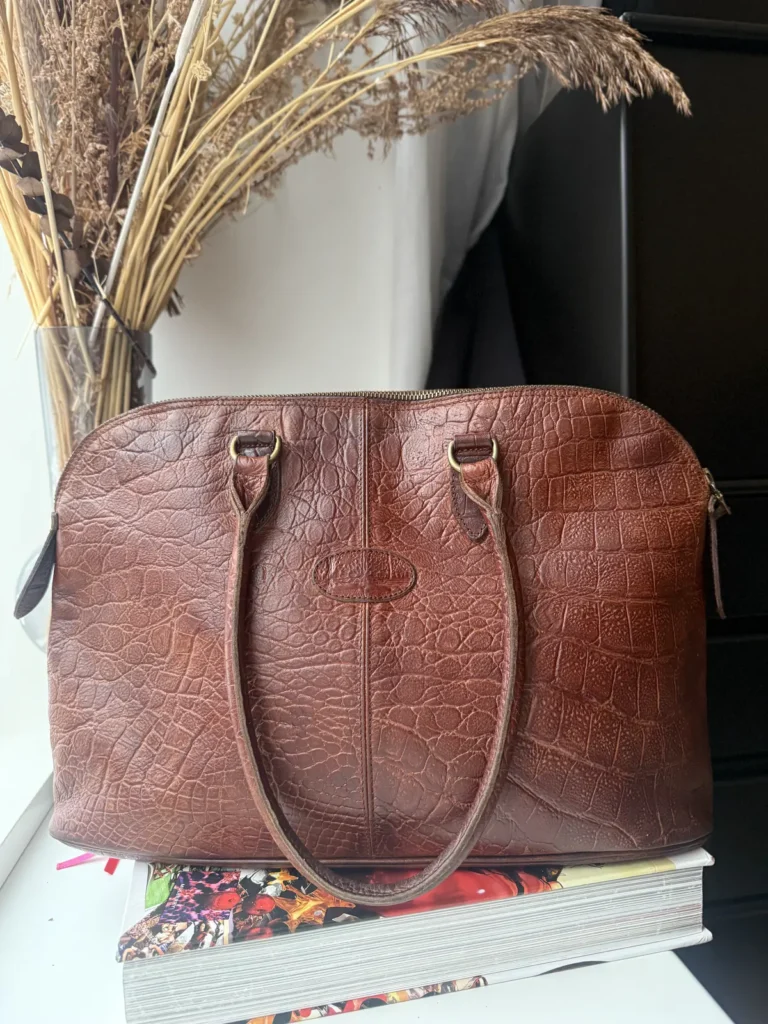 Mulberry Vintage Bolide Tote – brun krokopræget læder