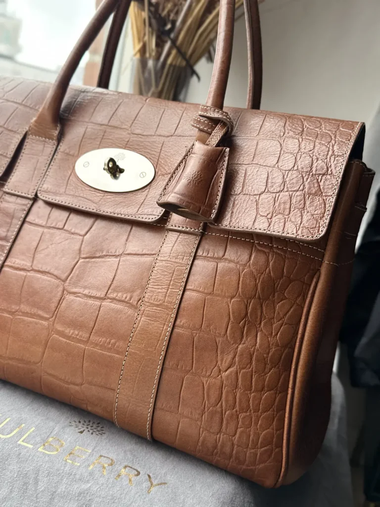 Mulberry Bayswater – Oak krokopræget læder
