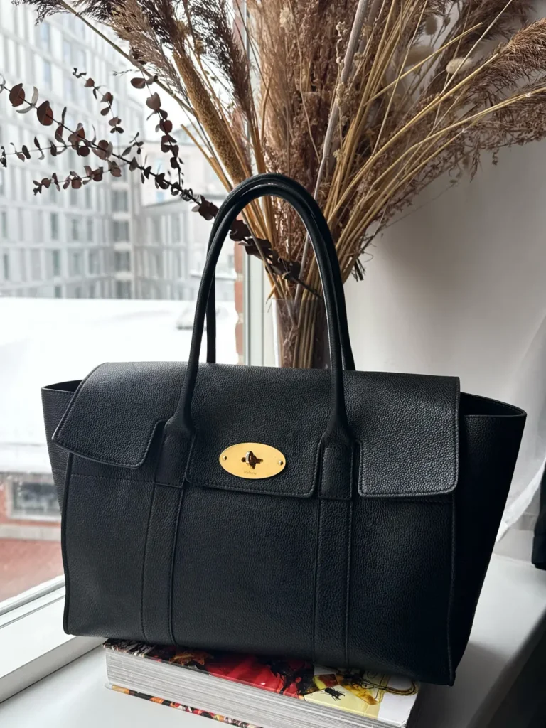 Mulberry Bayswater – Black Small Classic Grain