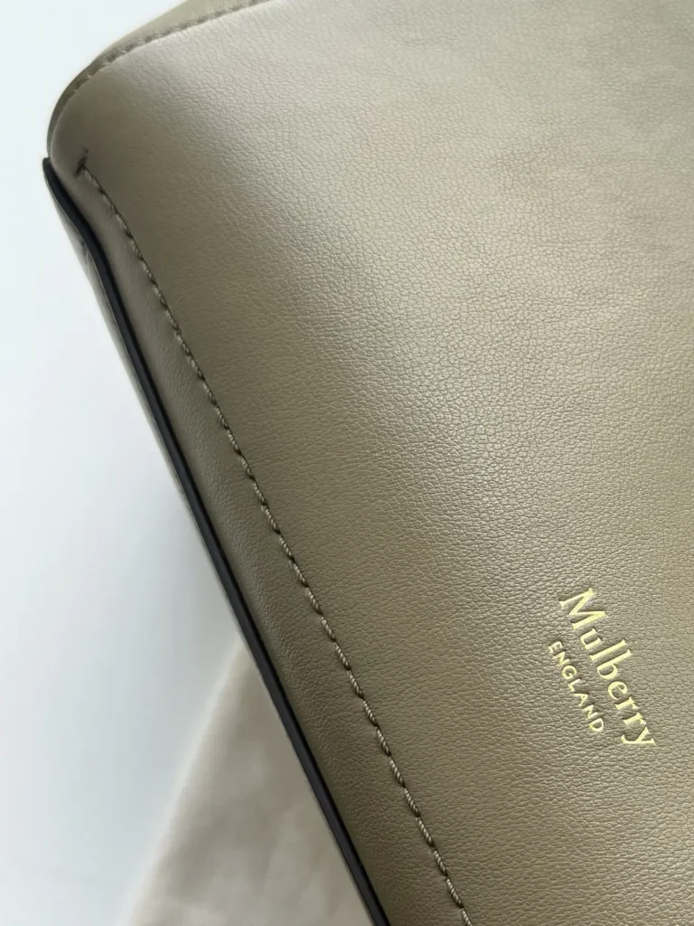 Mulberry Clovelly Tote i Linen Green Micro Classic Grain Leather