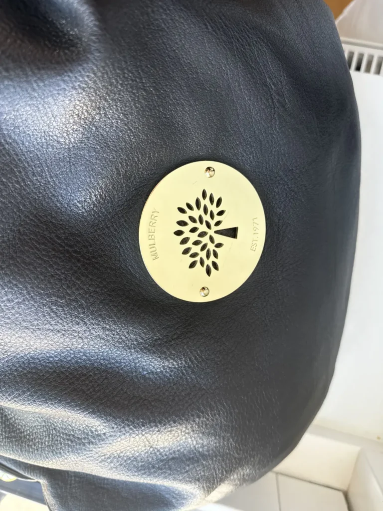 Mulberry Large Daria Hobo Skuldertaske i sort Soft Spongy læder