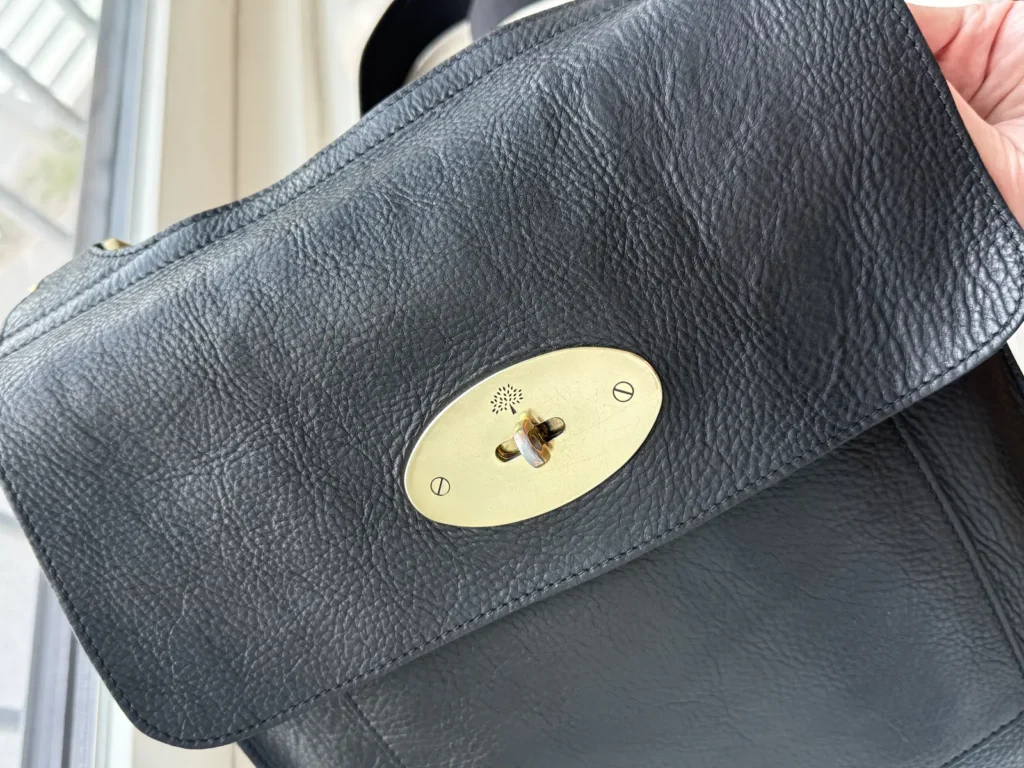 Mulberry Large Antony Crossbody & Messenger Skuldertaske i sort Natural Leather