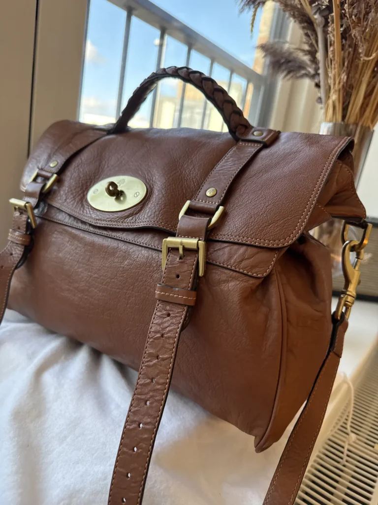 Mulberry Oversized Alexa Skuldertaske & Crossbody i Oak Soft Buffalo læder
