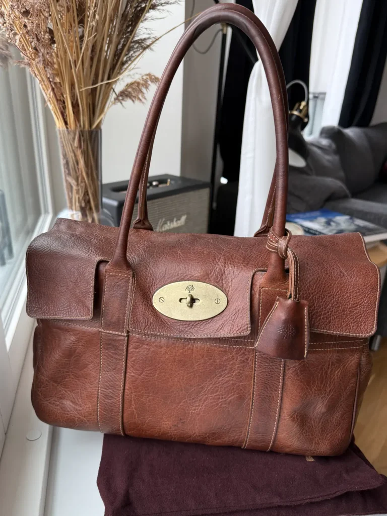 Mulberry Vintage Bayswater Skuldertaske i Oak Darwin Leather