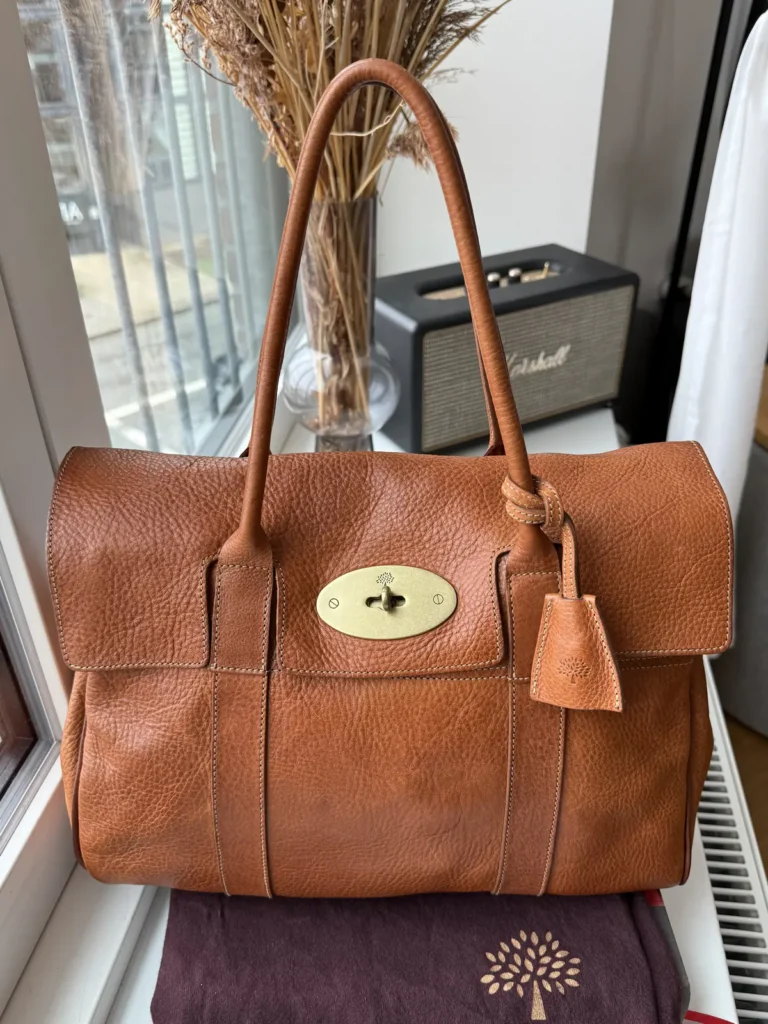 Mulberry Bayswater Skuldertaske i Oak Natural Grain Leather