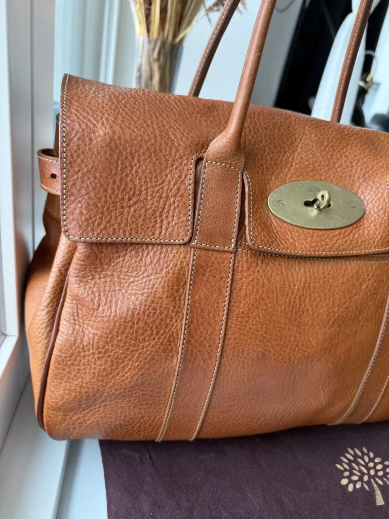 Mulberry Bayswater Skuldertaske i Oak Natural Grain Leather