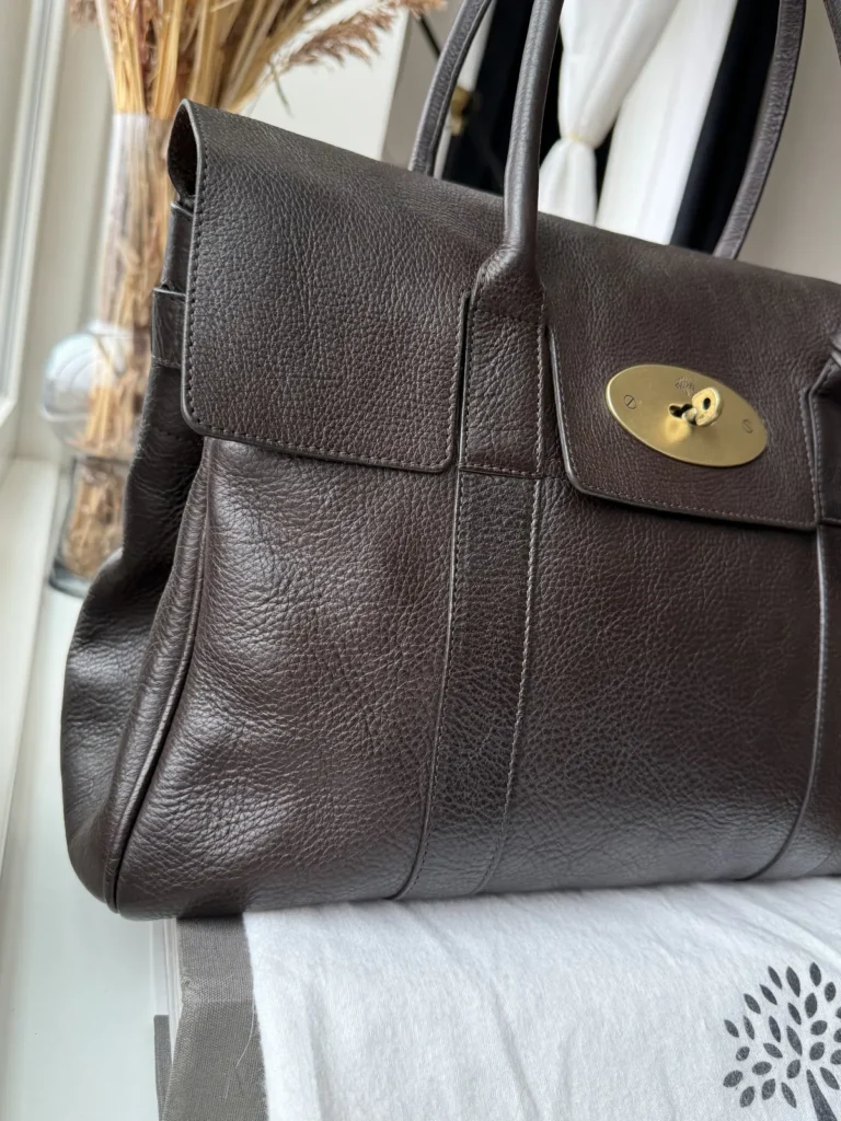 Mulberry Bayswater Skuldertaske i Chocolate Natural Vegetable Tanned Leather